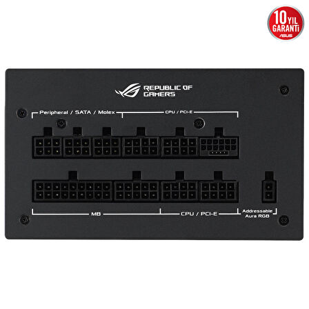 ASUS ROG-STRIX-1000G-AURA MODÜLER 80+ GOLD SERTİFİKA ATX 3.0 UYUMLU PCI-E 5.0 10 YIL GARANTİ