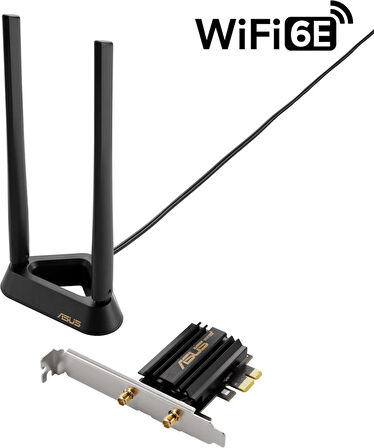 ASUS PCE-AXE59BT AXE5400 WiFi 6E PCI-E adaptörü (iki haric