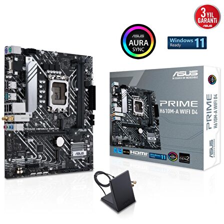 ASUS PRIME H610M-A WIFI D4 DDR4 3200Mhz HDMI DP mATX 1700p