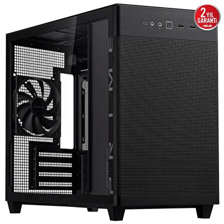 Asus Prime AP201 Tek Fanlı Siyah Micro-ATX Oyuncu Bilgisayar Kasası