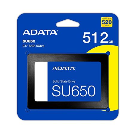 Adata 512GB 2.5" SU650 520-450MB-s ASU650SS-512GT-R Ssd Harddisk