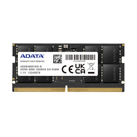 A-Data 16GB DDR5 4800Mhz SODIMM PREMIER AD5S480016G-S Notebook Ram