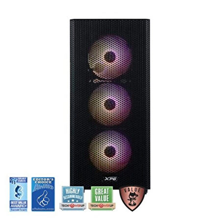 XPG Valor Mesh RGB Siyah Mid Tower 650W 80+ Bronze Gaming Kasa
