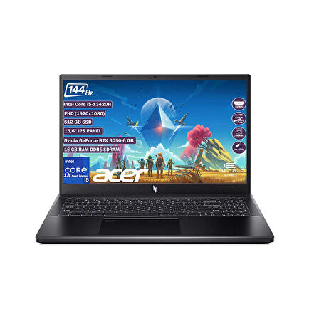 Acer Nitro V 15 ANV15-51 I5 13420H 16 GB 512 GB SSD Rtx 3050-6 GB Freedos 15.6" Fhd IPS Taşınabilir Bilgisayar NH.QNCEY.001+165