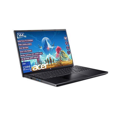 Acer Nitro V 15 ANV15-51 I5 13420H 16 GB 512 GB SSD Rtx 3050-6 GB Freedos 15.6" Fhd IPS Taşınabilir Bilgisayar NH.QNCEY.001+165