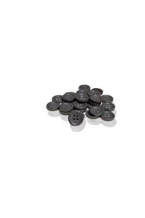Polyester Düğme Füme 15mm 20 Adet