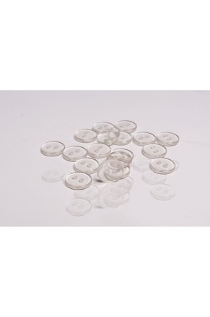 Polyester Düğme Şeffaf 15mm 20 Adet