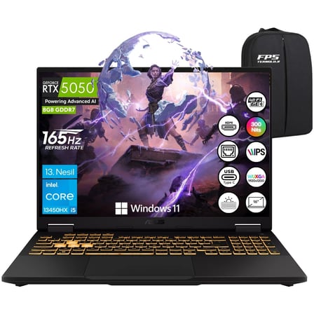 Tuf Gaming F16 FX608JH İ5-13450HX RTX5050 115W 64GB Ram 512GB SSD 16" IPS Wuxga 165Hz Taşınabilir Bilgisayar