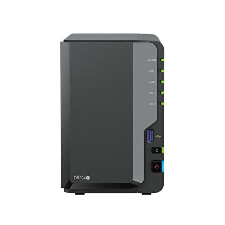 SYNOLOGY DS224 PLUS CELERON QC- 2 GB RAM- 2-diskli Nas Server (Disksiz)