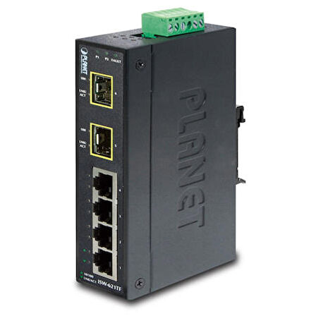 Planet PL-ISW-621TF 4 Port 10/100/Base-Tx 2 Port 100Base-Fx SFP Enüstriyel Switch