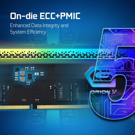 GeIL Orion V RGB 16GB DDR5 6000MHz CL38 Masaüstü Oyuncu RAM (GAVSG516GB6000C38CSC)
