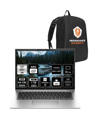 EliteBook 840 G11 İntel Core Ultra 7 155H 64GB 1TB SSD 14'' WUXGA W11H A970V8ETX & PER4 ÇANTA