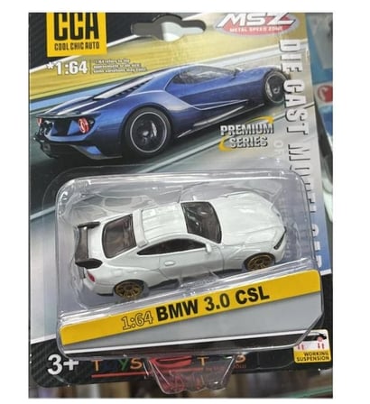 CCA Premium Series Bmw 3.0 Csl Beyaz 1/64 Model Araba