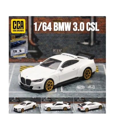 CCA Premium Series Bmw 3.0 Csl Beyaz 1/64 Model Araba