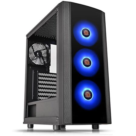 Thermaltake Versa J25 Tempered Glass RGB 120mmx3 Fanlı Siyah MidTower Oyuncu Kasası