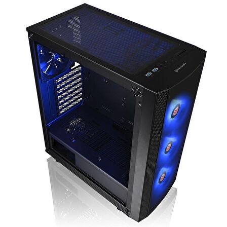 Thermaltake Versa J25 Tempered Glass RGB 120mmx3 Fanlı Siyah MidTower Oyuncu Kasası