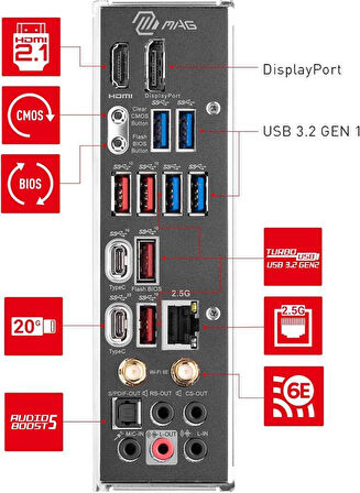 MSI Mag Z790 Tomahawk Wi-Fi Intel LGA1700 DDR4 ATX Anakart - Teşhir