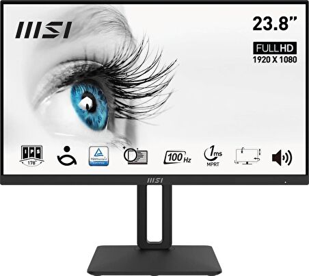 MSI PRO MP242AP 23.8" FHD FLAT IPS 100HZ 1MS ADAPTIVE-SYNC PIVOT MONITOR