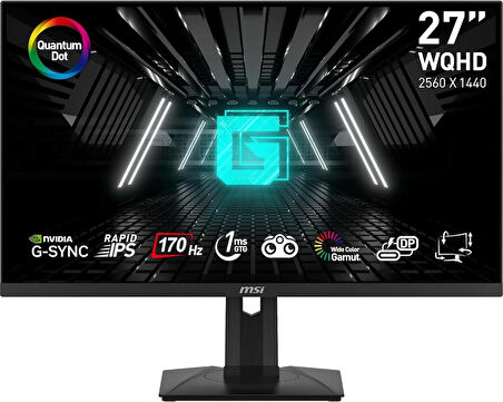 MSI G274QPX 27" 1ms (GTG) 240Hz G-Sync Rapid IPS WQHD Gaming (Oyuncu) Monitör Outlet