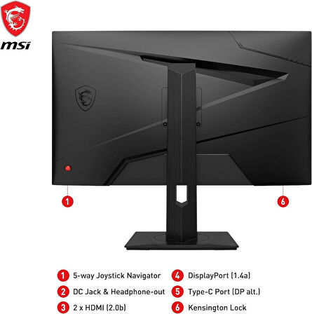 MSI G274QPX 27" 1ms (GTG) 240Hz G-Sync Rapid IPS WQHD Gaming (Oyuncu) Monitör Outlet