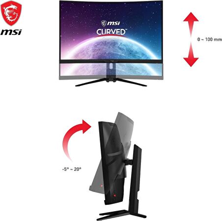 MSI MAG 325CQRXF 32'' VA WQHD 240HZ 1MS ADAPTIVE SYNC CURVED GAMING MONITOR