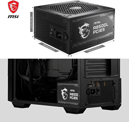 MSI MAG A850GL Gen5 850 W Power Supply - Outlet