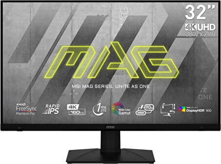 MSI MAG 323UPF 32" 1 ms 4K IPS 160 Hz Oyuncu Monitörü Outlet