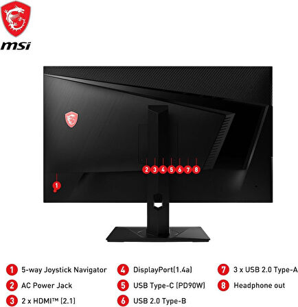 MSI MAG 323UPF 32" 1 ms 4K IPS 160 Hz Oyuncu Monitörü Outlet