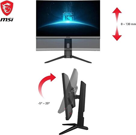 MSI G24C6P E2 23.6" FHD CURVE 1500R VA 180HZ 1MS ADAPTIVE-SYNC GAMING MONITOR