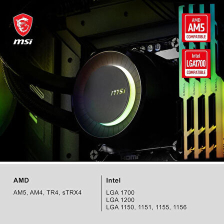 MSI Mag Coreliquid E360 360 mm İşlemci Sıvı Soğutucu Outlet
