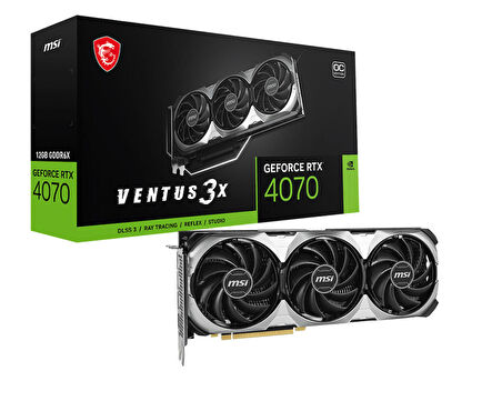 MSI GeForce RTX 4070 Ventus  3X E 12G OC 12GB GDDR6X 192Bit DX12 Gaming (Oyuncu) Ekran Kartı