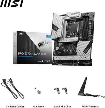 MSI Pro Z790-A Max Wi-Fi Intel LGA1700 DDR5 ATX Anakart Outlet