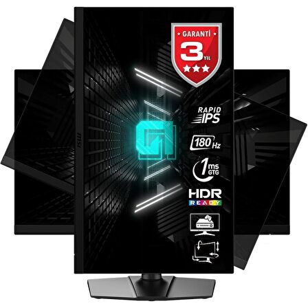 MSI G272QPF E2 WQHD RAPID IPS 180HZ 1MS 27" FREESYNC PREMIUM FLAT PIVOT GAMING MONİTÖR