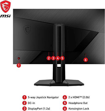 MSI G272QPF E2 27" 1 ms 2K Pivot IPS 180 Hz Oyuncu Monitörü Outlet