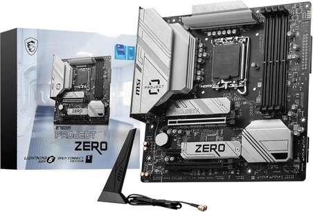 MSI B760M Project Zero Wi-Fi Intel LGA1700 DDR5 Micro ATX Anakart Teşhir