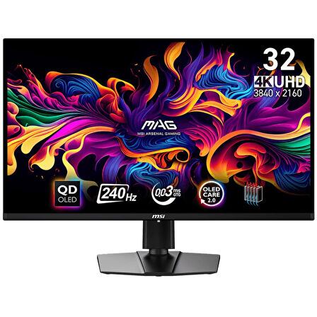 MSI MAG 321UPX QD-OLED 31.5" 0.03ms 240Hz UHD QD-OLED Adaptive-Sync Gaming (Oyuncu) Monitör