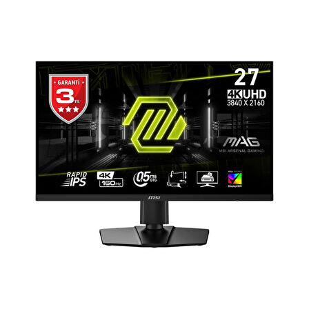 MSI MAG 274UPF E2 27 3840x2160 160Hz 0.5ms HDMI DP Type-C HDR 400 FreeSync Rapid IPS Gaming Monitör