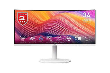 MSI MODERN MD342CQPW 34'' UWQHD VA 120HZ 1MS ADAPTIVE-SYNC TYPE-C CURVE MONITOR
