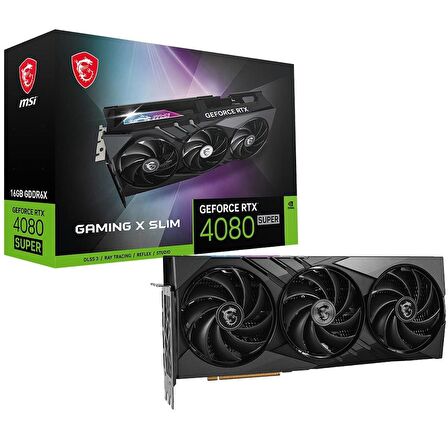 MSI RTX 4080 SUPER 16G GAMING X SLIM 16GB Geforce RTX4080S GDDR6X 256bit 2xHDMI 2xDP 16x Ekran Kartı