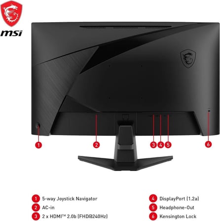 MSI MAG 27C6X 27" 1 ms Full HD Curved 250 Hz Oyuncu Monitörü Teşhir
