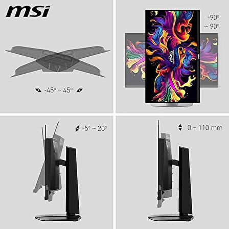 MSI MAG 271QPX QD-OLED E2 26.5” WQHD  FLAT QD-OLED 240HZ 0.03MS FREESYNC PIVOT GAMING MONİTÖR