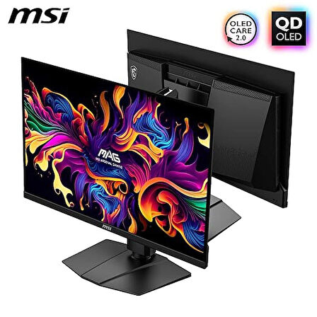 MSI MAG 271QPX QD-OLED E2 26.5” WQHD  FLAT QD-OLED 240HZ 0.03MS FREESYNC PIVOT GAMING MONİTÖR