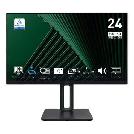 msi pro mp245pg 23.8 inc  100hz 1ms hdmi dp d-sub anti-glare adaptivesync pivot fhd ips monitör