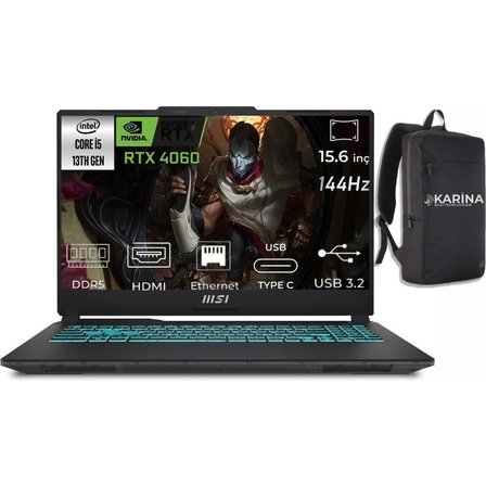 MSI Msı Cyborg 15 I5-13420H A13VF-1204XTR-34 16GB 2tb RTX4060 8gb Windows 11 Pro 15.6" Full Hd Taşınabilir Bilgisayar & A13VF1204XTRK34