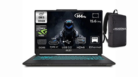 MSI CYBORG 15 Intel Core i5 13420H A13VE-1252XTR-038 48GB 1TB RTX4050 W11Pro 15.6" FHD Taşınabilir Bilgisayar &A13VE1252XTR0K38