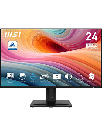 Msı 23.8" Pro MP242A E2 1920X1080 (Fhd)  Flat IPS 120HZ 1ms Adaptıve-Sync Monıtor