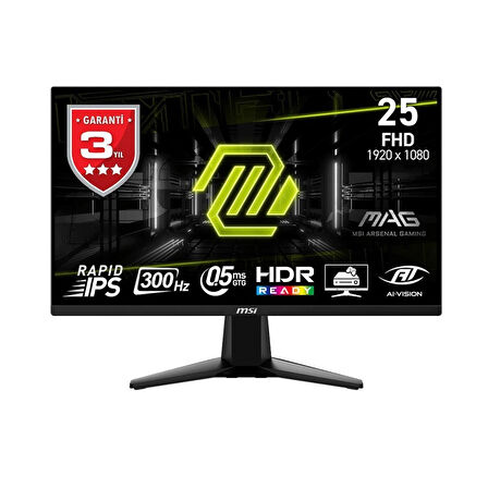 MSI MAG 255XF 24.5 FHD FLAT IPS 300HZ 0.5MS (GTG) ADAPTIVE-SYNC GAMING MONITOR