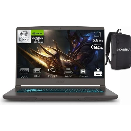 MSI Msı Thın 15 B12UCX-2634XTR Intel Core I5 12450H 32GB 512GB SSD RTX2050 WINDOWS11 Pro 15.6" Taşınabilir Bilgisayar & B12UCX2634XTRK22