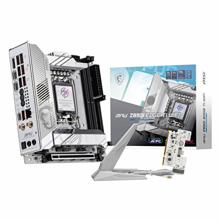 MSI MPG Z890I Edge Ti WiFi DDR5 (8600MHz)OC M.2 HDMI/USB-C PCIe 5.0 1851P mITX Anakart
