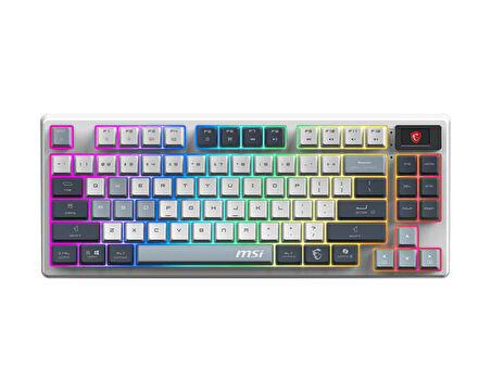 MSI FORGE GK600 TKL WIRELESS SKY TR RGB Mekanik Gaming (Oyuncu) Klavye